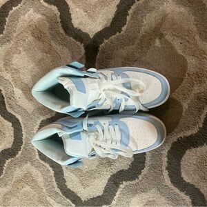 Womens Blue and White High-Top Sneakers. Brand new no tag.